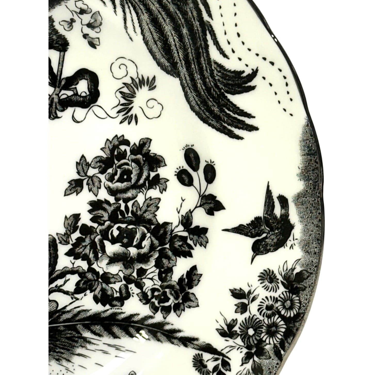 Royal Crown Derby England Retired 2001-2019 'Black Aves' Platinum Salad Plate - Thumbnail 4