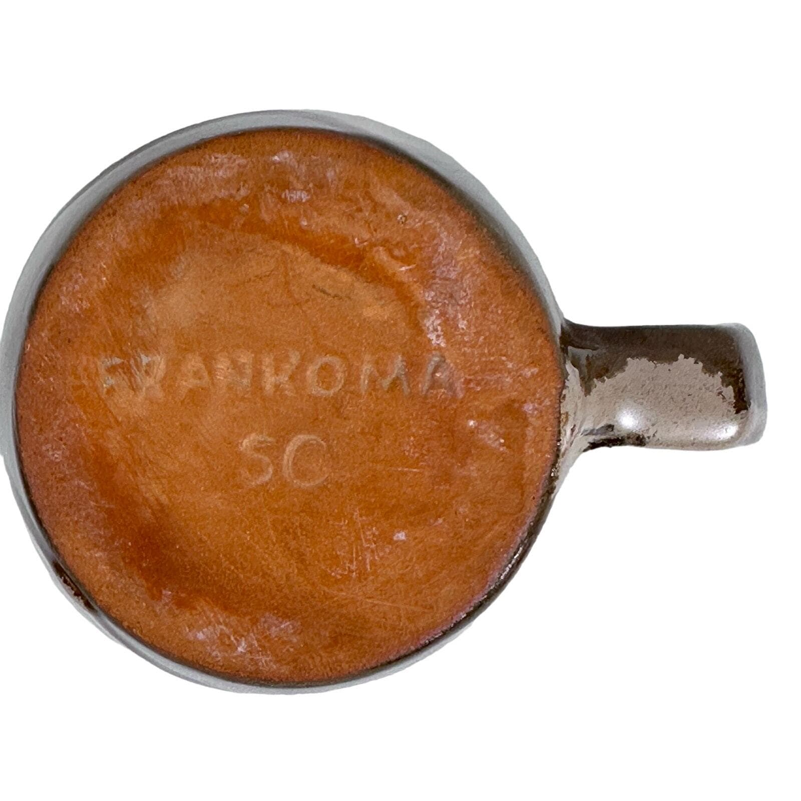 Frankoma 5C Plainsman Brown Satin Coffee Cup Mug VG - Thumbnail 6