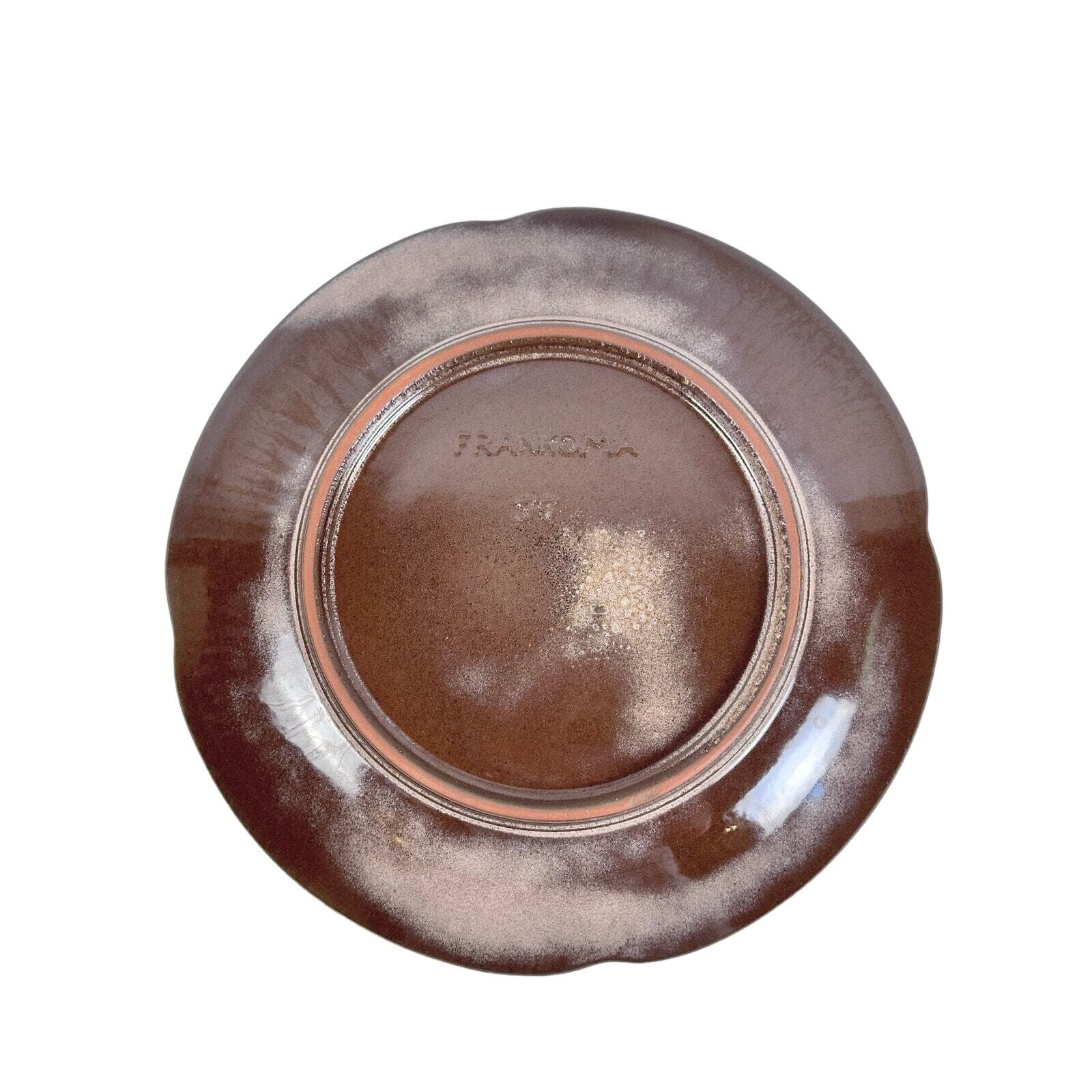 Frankoma 5F Plainman Brown Satin 10” Dinner Plate USA VG condition - Thumbnail 7