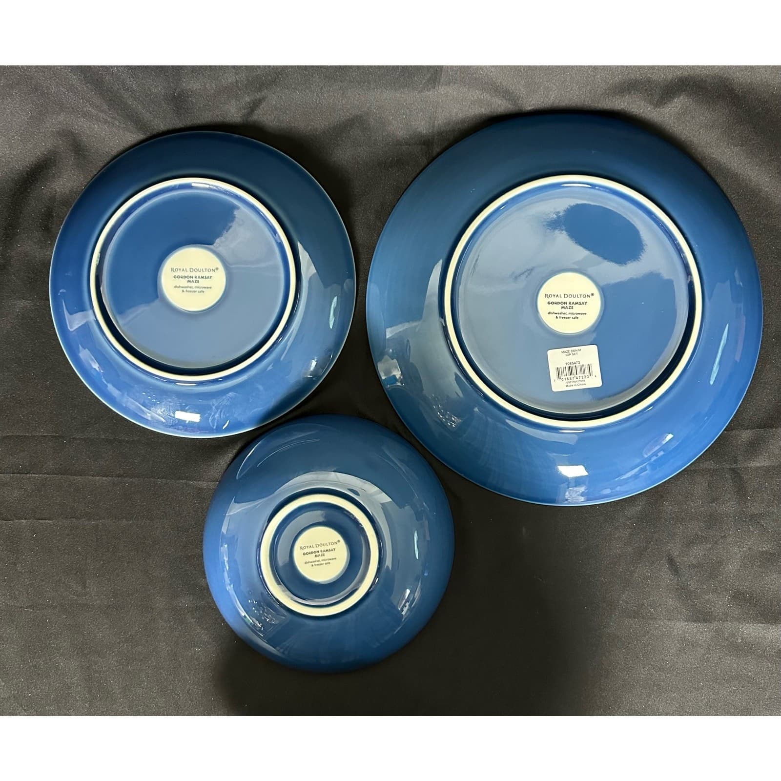 Royal Doulton Gordon Ramsay Maze Denim Blue 3-Piece Place Setting - Thumbnail 6