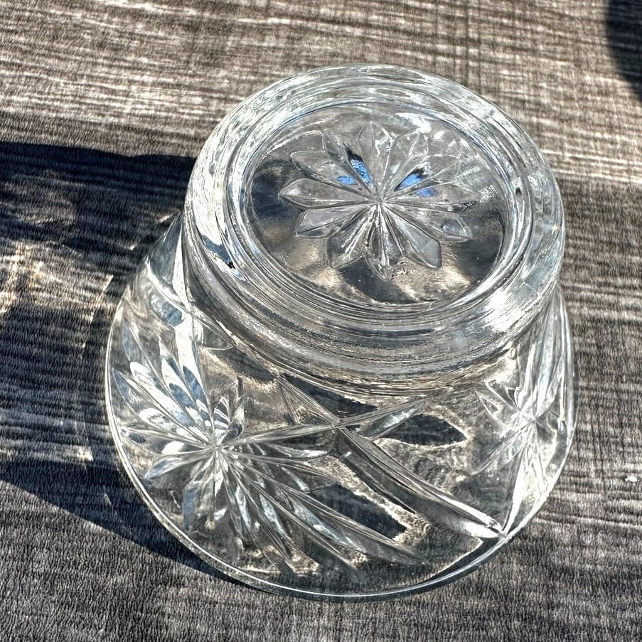 Anchor Hocking Prescut Vintage Clear Small Dessert/Custard Cup-Set of 5 - Thumbnail 3