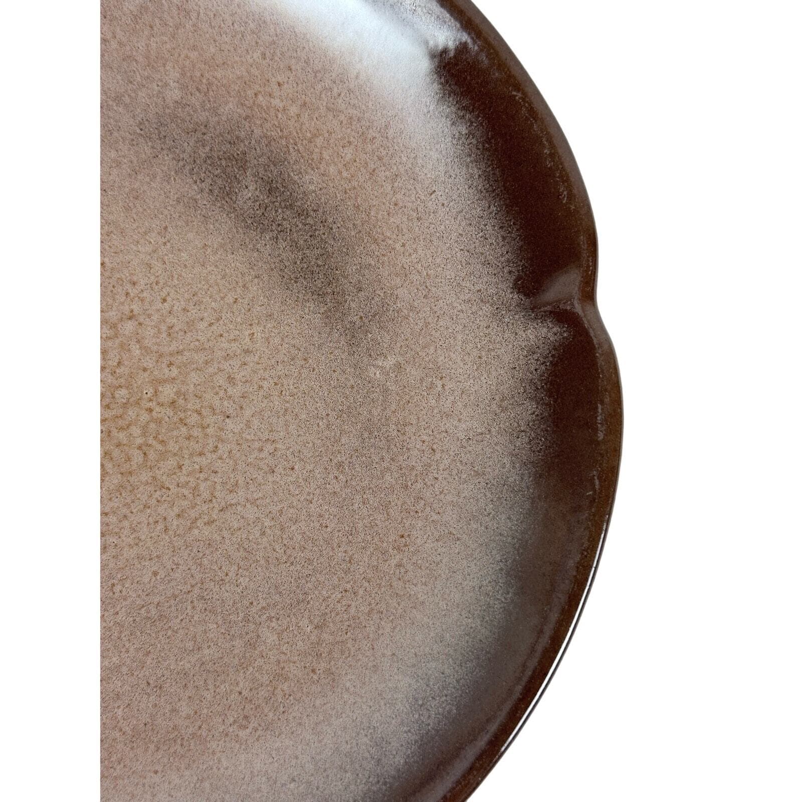 Frankoma 5F Plainman Brown Satin 10” Dinner Plate USA VG condition - Thumbnail 5