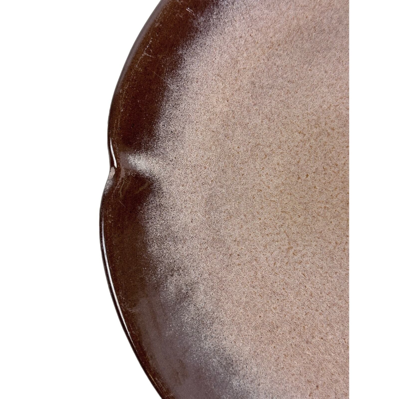 Frankoma 5F Plainman Brown Satin 10” Dinner Plate USA VG condition - Thumbnail 3