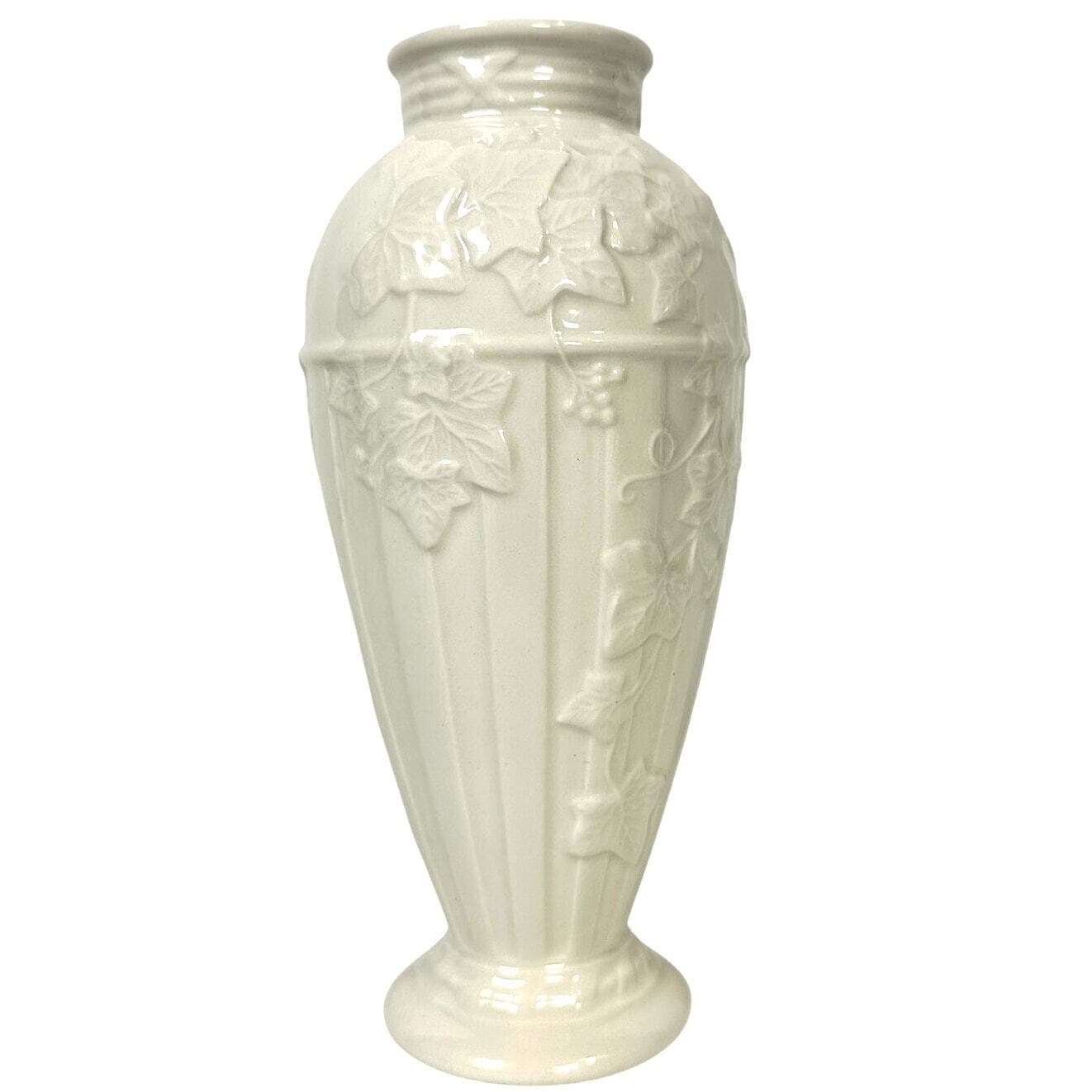 Wedgwood 1996 White Earthenware England Embossed Classic Garden 5" Vase-NEW! - Thumbnail 2