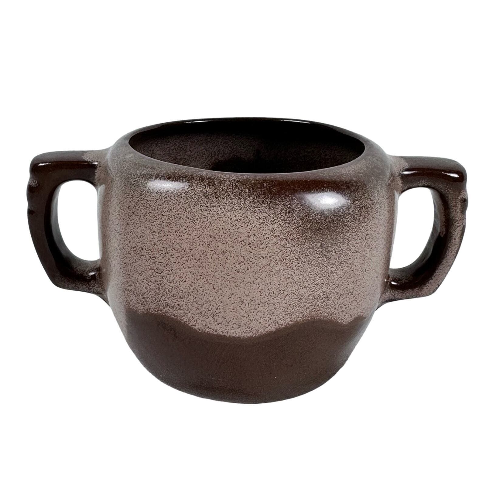 Frankoma 5B Plainaman Brown Satin Sugar Bowl very good condition no lid - Thumbnail 3
