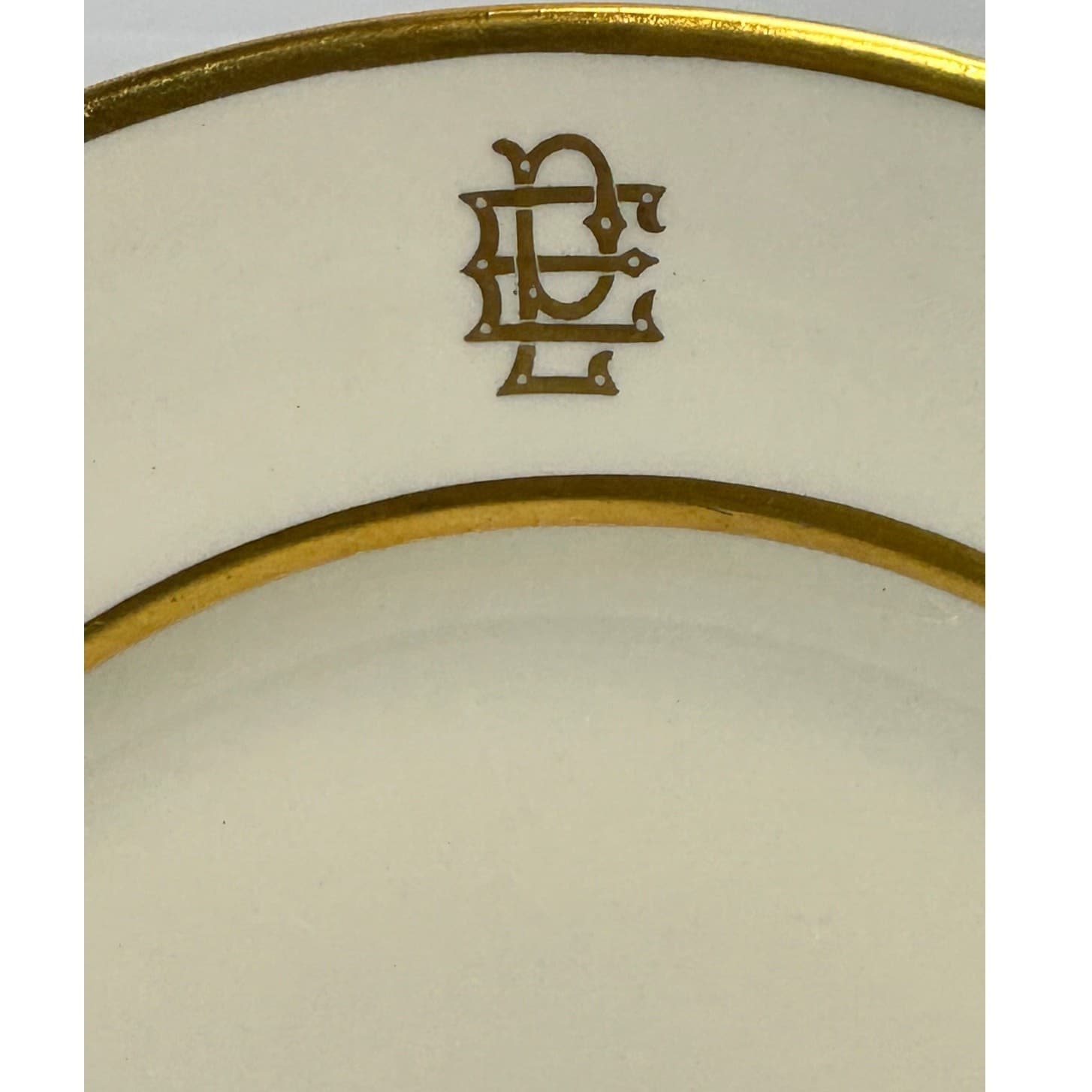 Charles R Lynde Boston Antique Gold Band 9" Luncheon/Dinner Plates-Set of 4 - Thumbnail 2