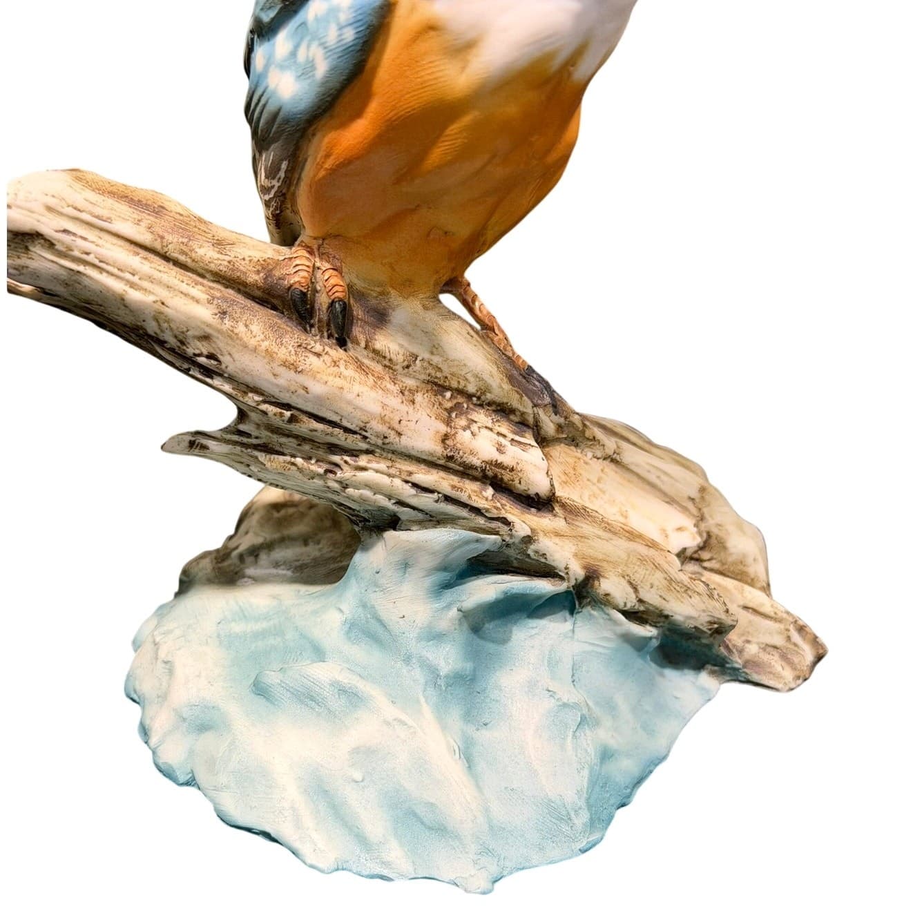 House of Goebel Italy Vintage Kingfisher Bird Figurine Hand Painted Porcelain - Thumbnail 3