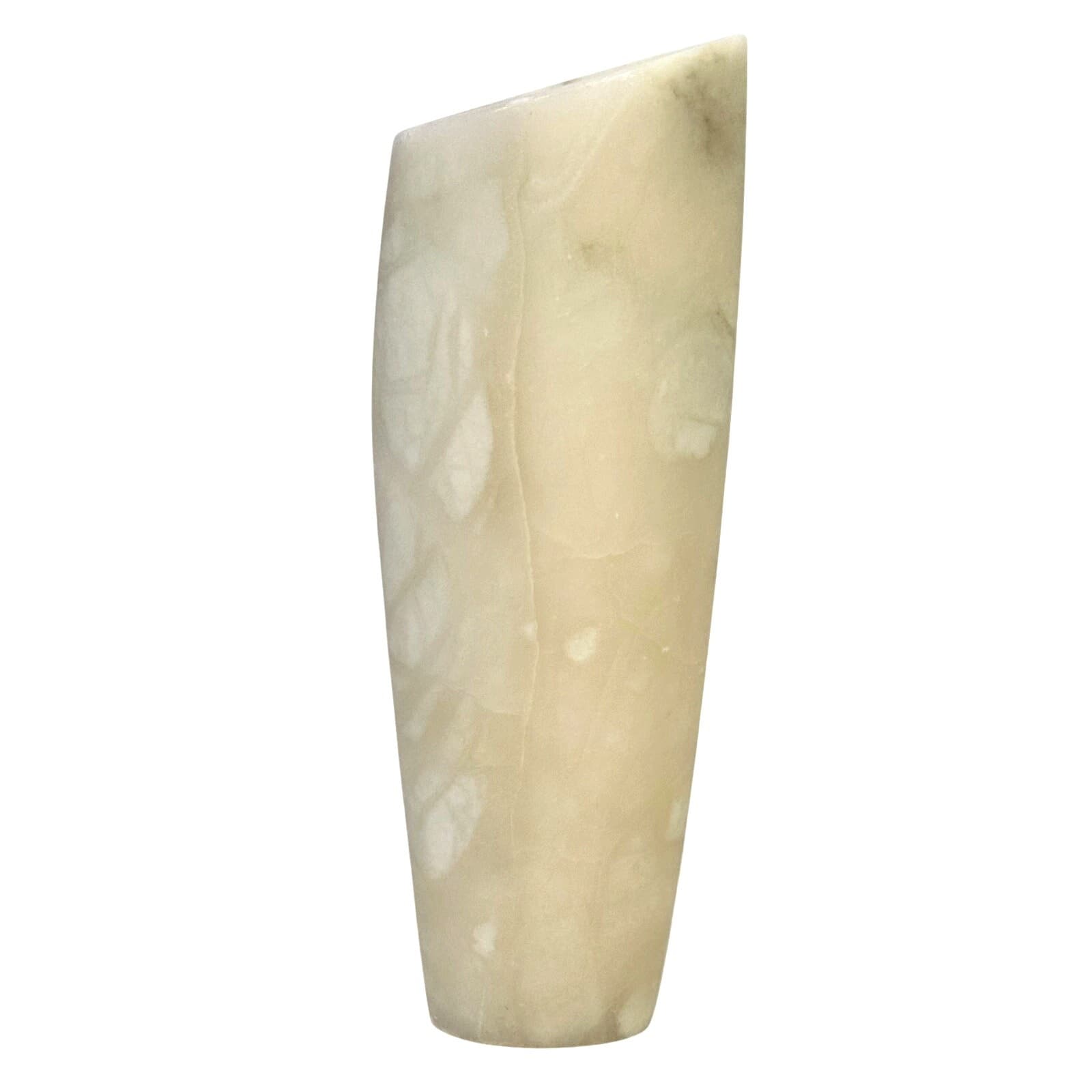 Otradnenskaya Mid Century Russian Alabaster 6 5/8" Vase Art Display with Tag - Thumbnail 4