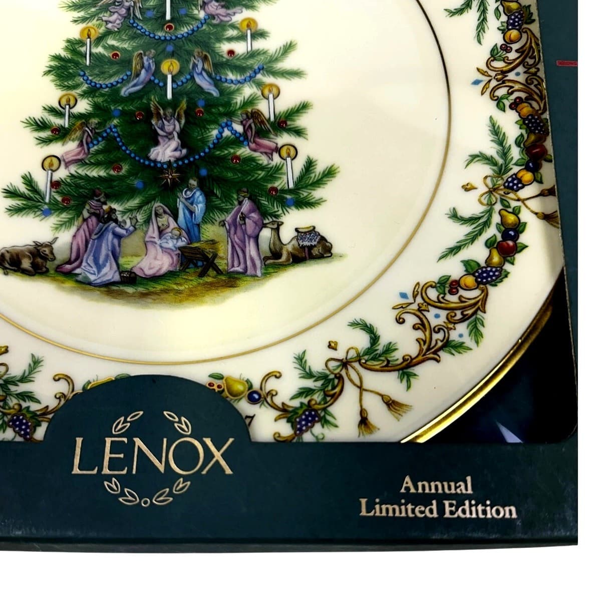 LENOX Christmas Trees Around the World 10.75" Plate ITALY 1997-Original Box Rare - Thumbnail 6
