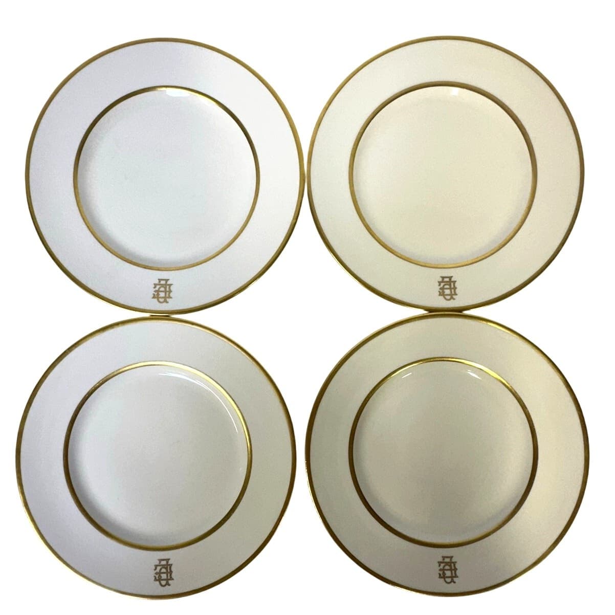 Charles R Lynde Boston Antique Gold Band 9" Luncheon/Dinner Plates-Set of 4 - Thumbnail 3