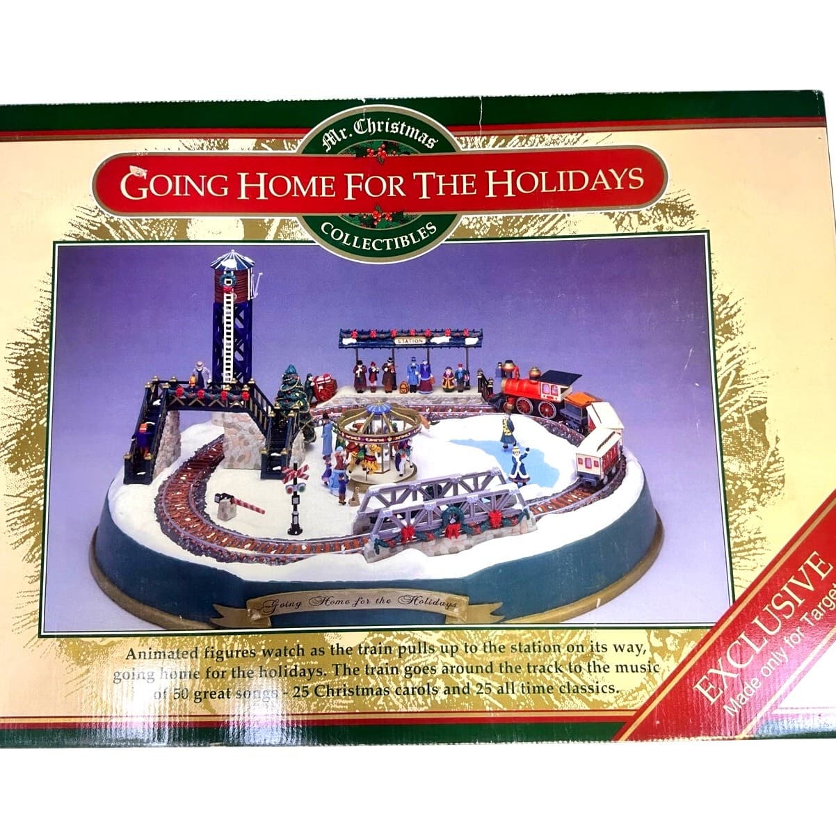 Mr. Christmas 'Going Home for The Holidays' Vintage 1998 Animated Train 50 Songs - Thumbnail 6