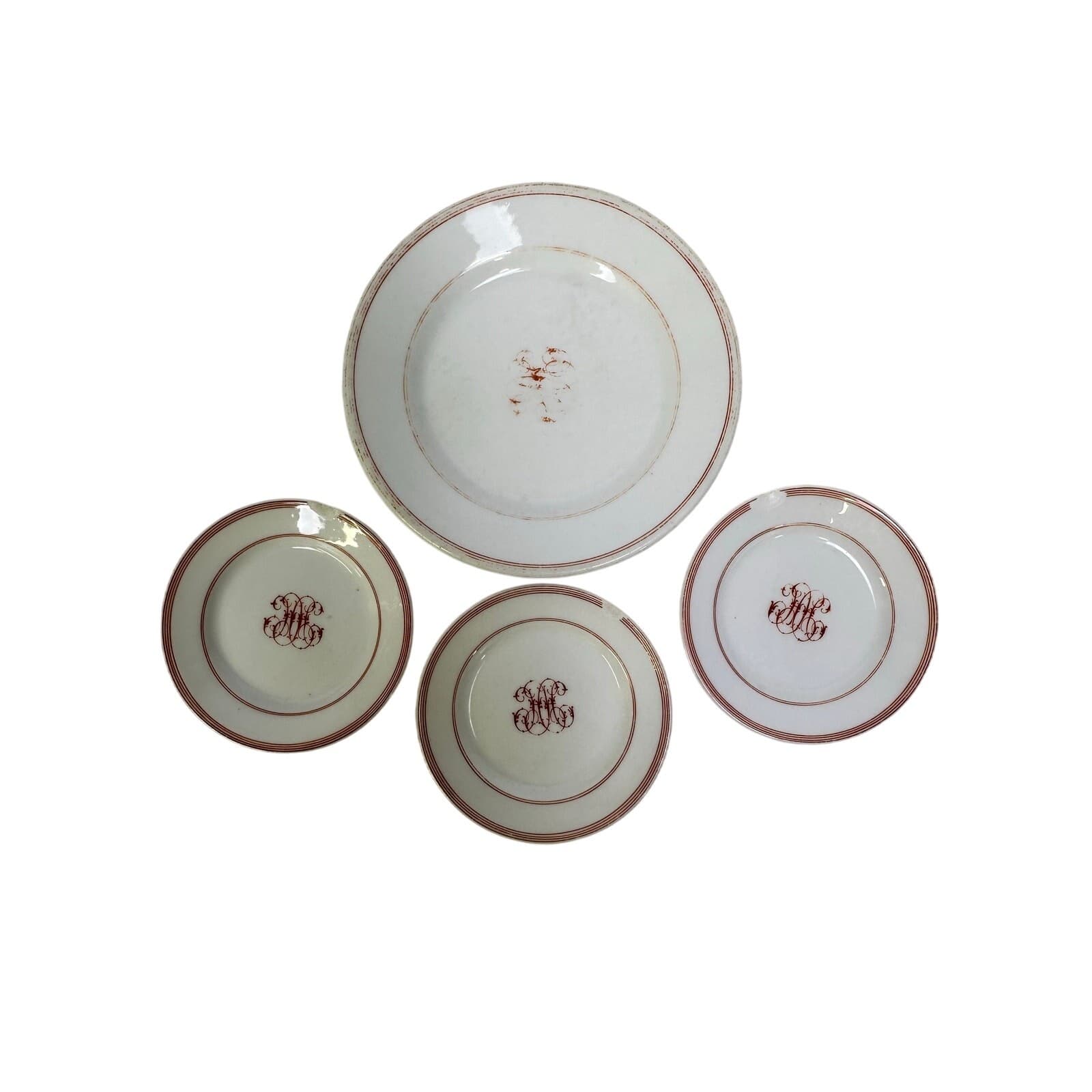 Antique C H Pillivuyt & Co Paris Mid-Late 1800's Plates & Serving Bowl-14 Pieces - Thumbnail 7