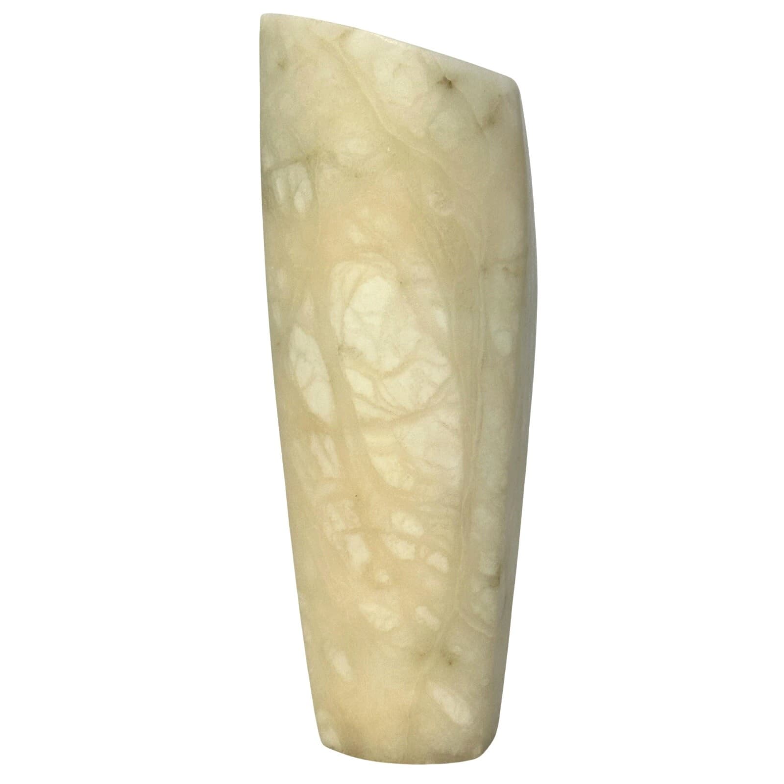 Otradnenskaya Mid Century Russian Alabaster 6 5/8" Vase Art Display with Tag - Thumbnail 2