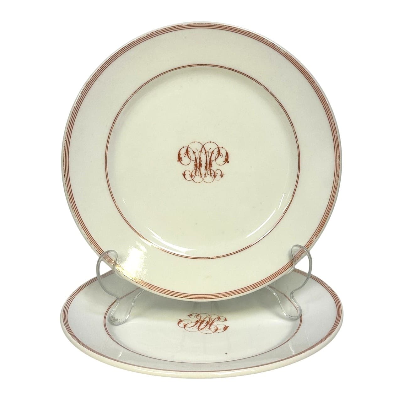 Antique C H Pillivuyt & Co Paris Mid-Late 1800's Plates & Serving Bowl-14 Pieces - Thumbnail 5