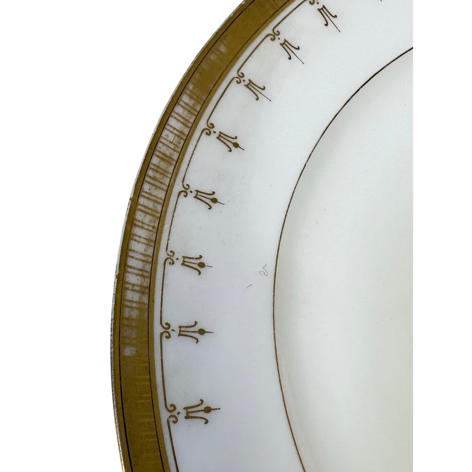 Antique Limoges Mid-1800's Porcelain Plates Elegant Gilded Design-Stunning Set 6 - Thumbnail 8