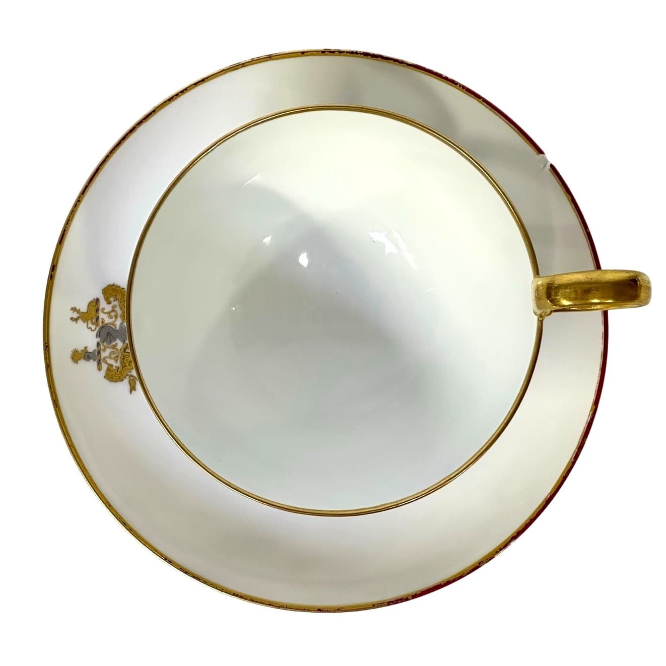 Antique Sevres Château des Tuileries 1876 Large Teacup & 1883 Saucer-Elegant! - Thumbnail 2