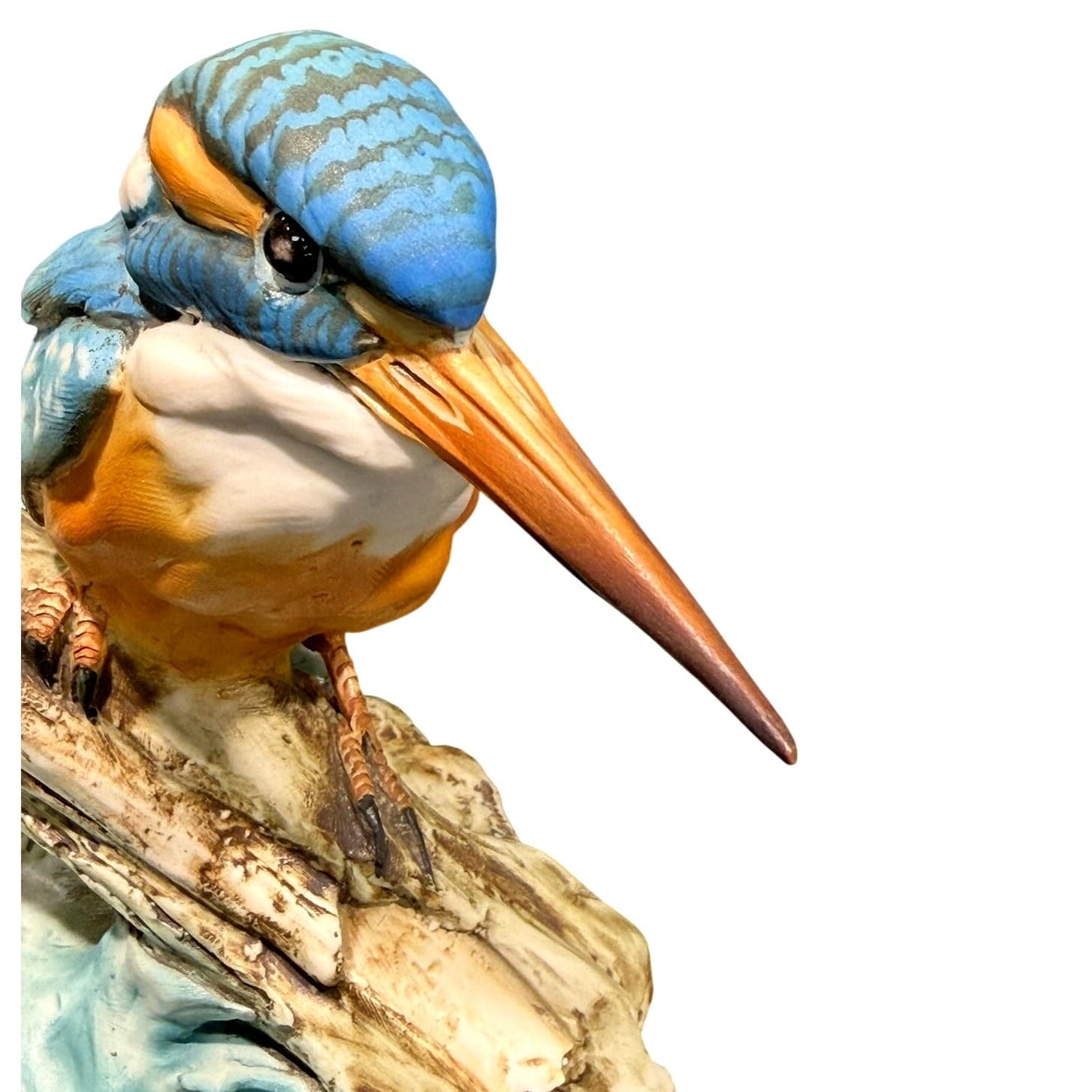 House of Goebel Italy Vintage Kingfisher Bird Figurine Hand Painted Porcelain - Thumbnail 4