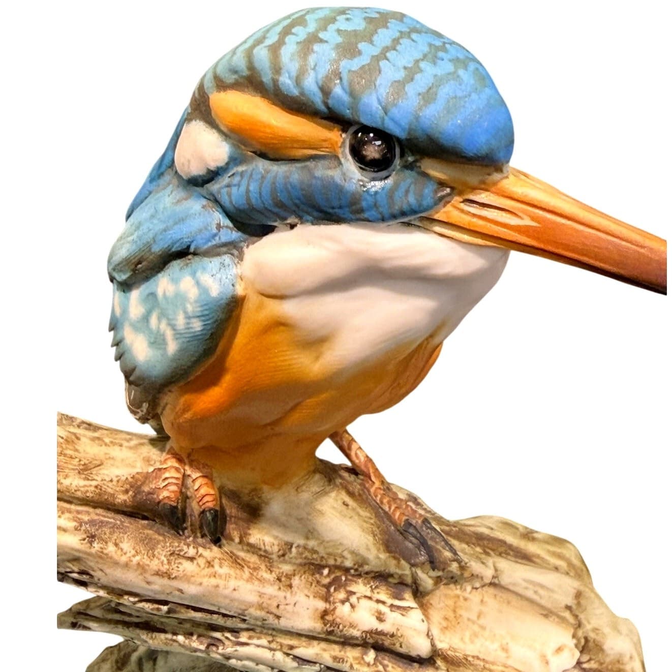 House of Goebel Italy Vintage Kingfisher Bird Figurine Hand Painted Porcelain - Thumbnail 2