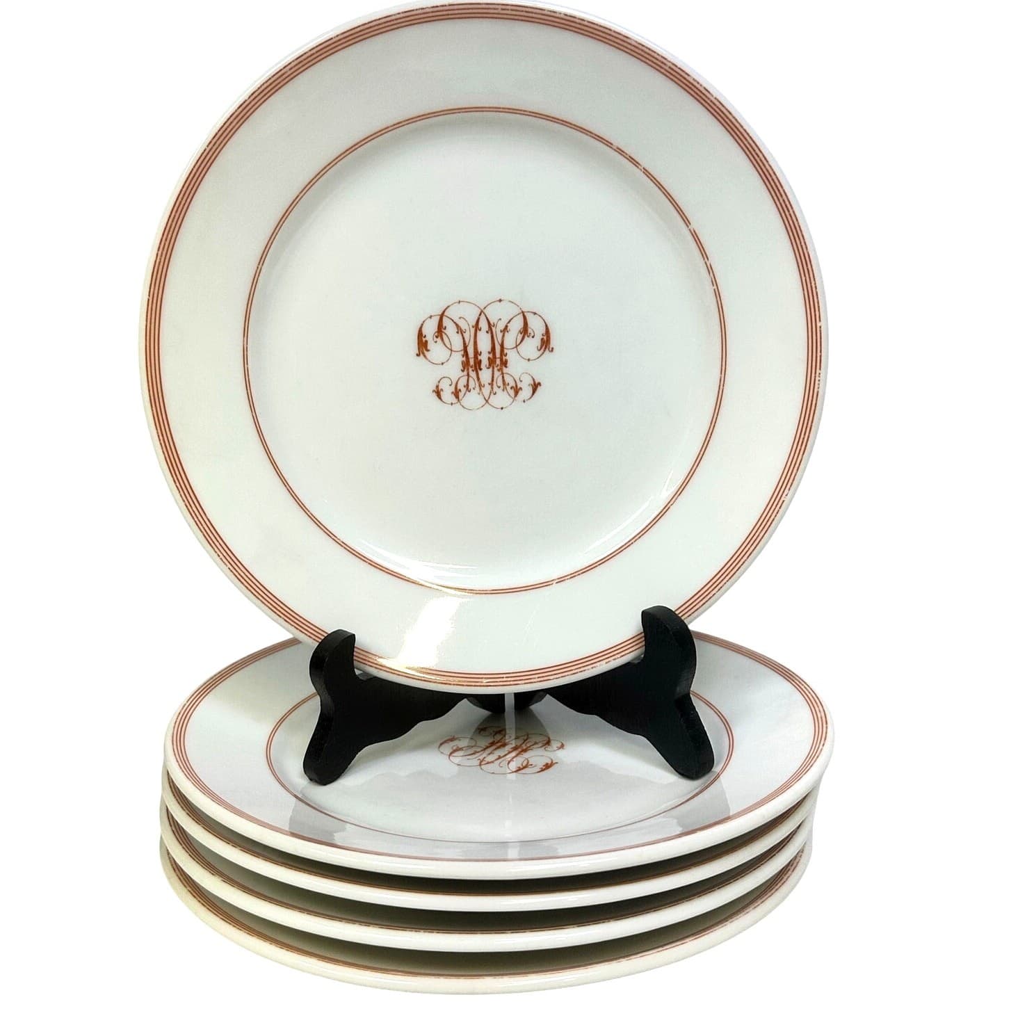 Antique C H Pillivuyt & Co Paris Mid-Late 1800's Plates & Serving Bowl-14 Pieces - Thumbnail 2