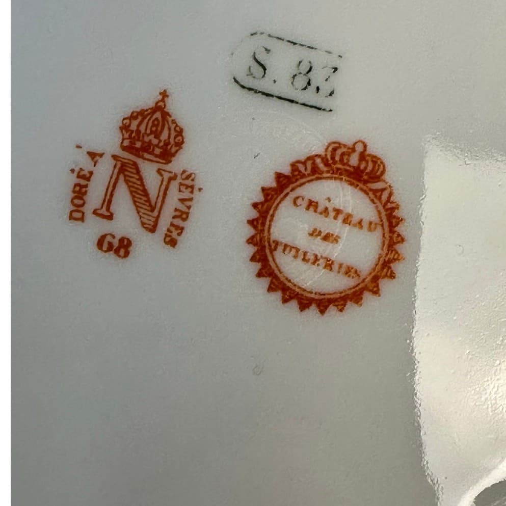 Antique Sevres Château des Tuileries 1876 Large Teacup & 1883 Saucer-Elegant! - Thumbnail 12