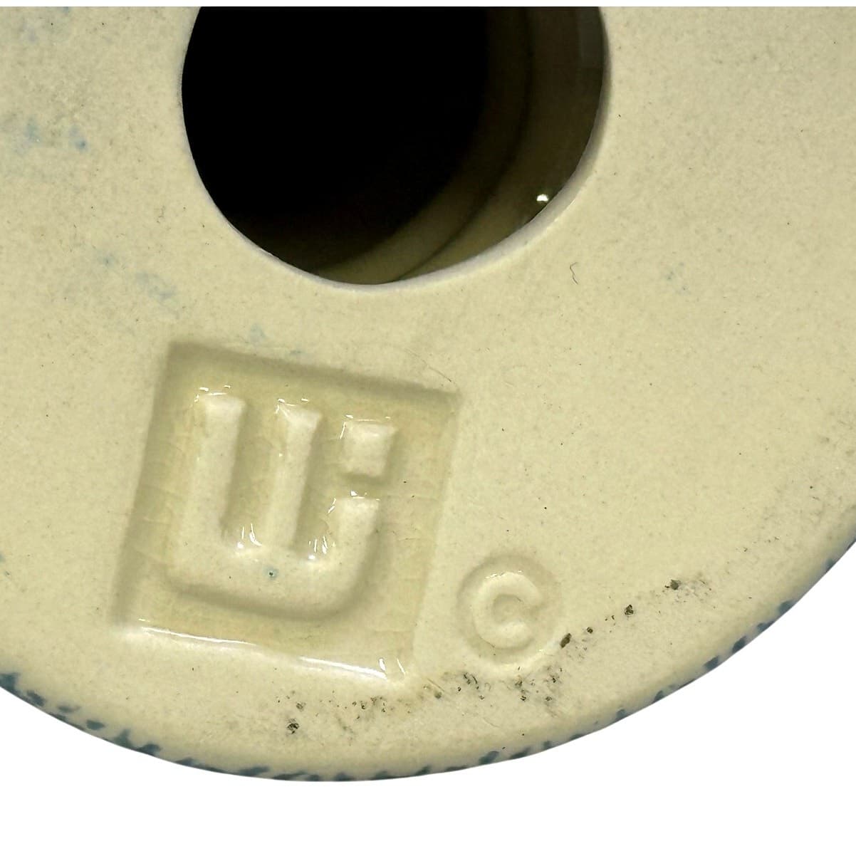 Wang's International Vintage Ceramic Spongeware Candleholders-Set of 2 - Thumbnail 5