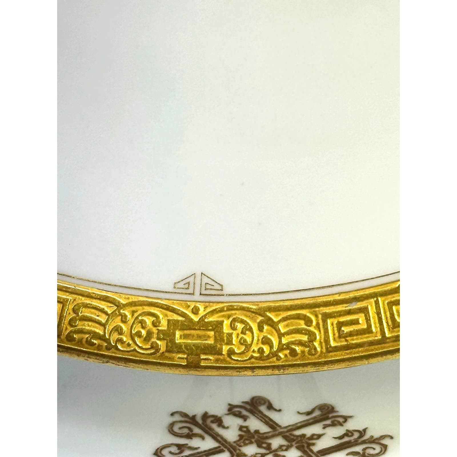 'Escalier de Cristal' Paris Antique Late 1800's Gilded Plates-Set of 3-Exquisite - Thumbnail 7