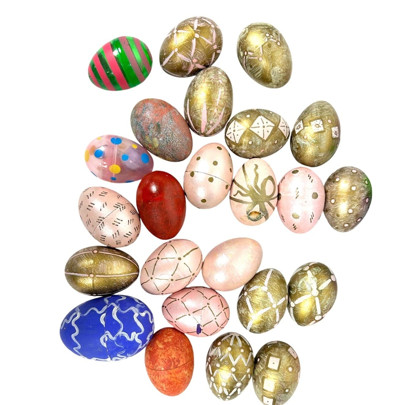 24 Hand Painted Plastic Easter Eggs & 31 Plastic Eggs and Jellybeans Plus Chick! - Thumbnail 8