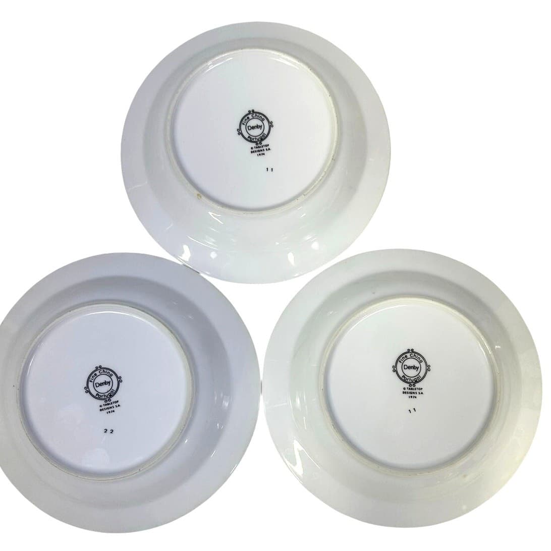 Denby-Langley Retired 1976-1981 'Wonderland' Soup/Cereal Bowls-Portugal-Set of 3 - Thumbnail 4