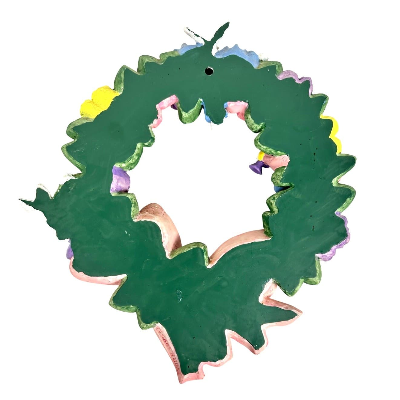 This York Resin Easter Wreath with Bunny Rabbits Vintage 1995 in Original Box! - Thumbnail 9