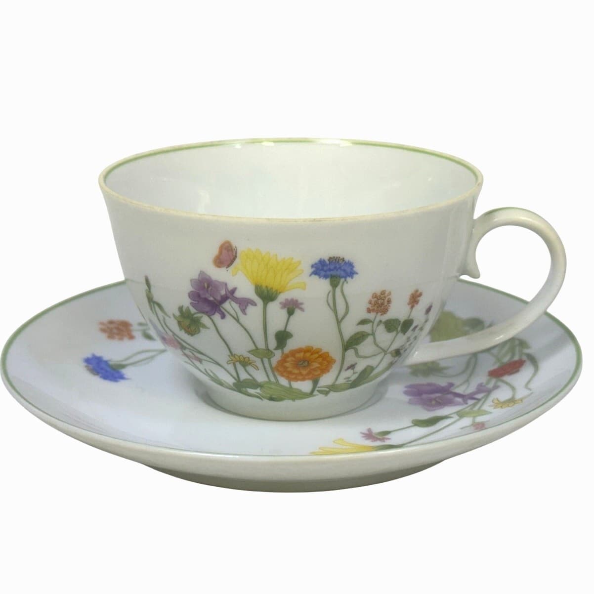 Denby-Langley Retired 1976-1981 'Wonderland' Cup and Saucer-Portugal-Set of 3 - Thumbnail 4