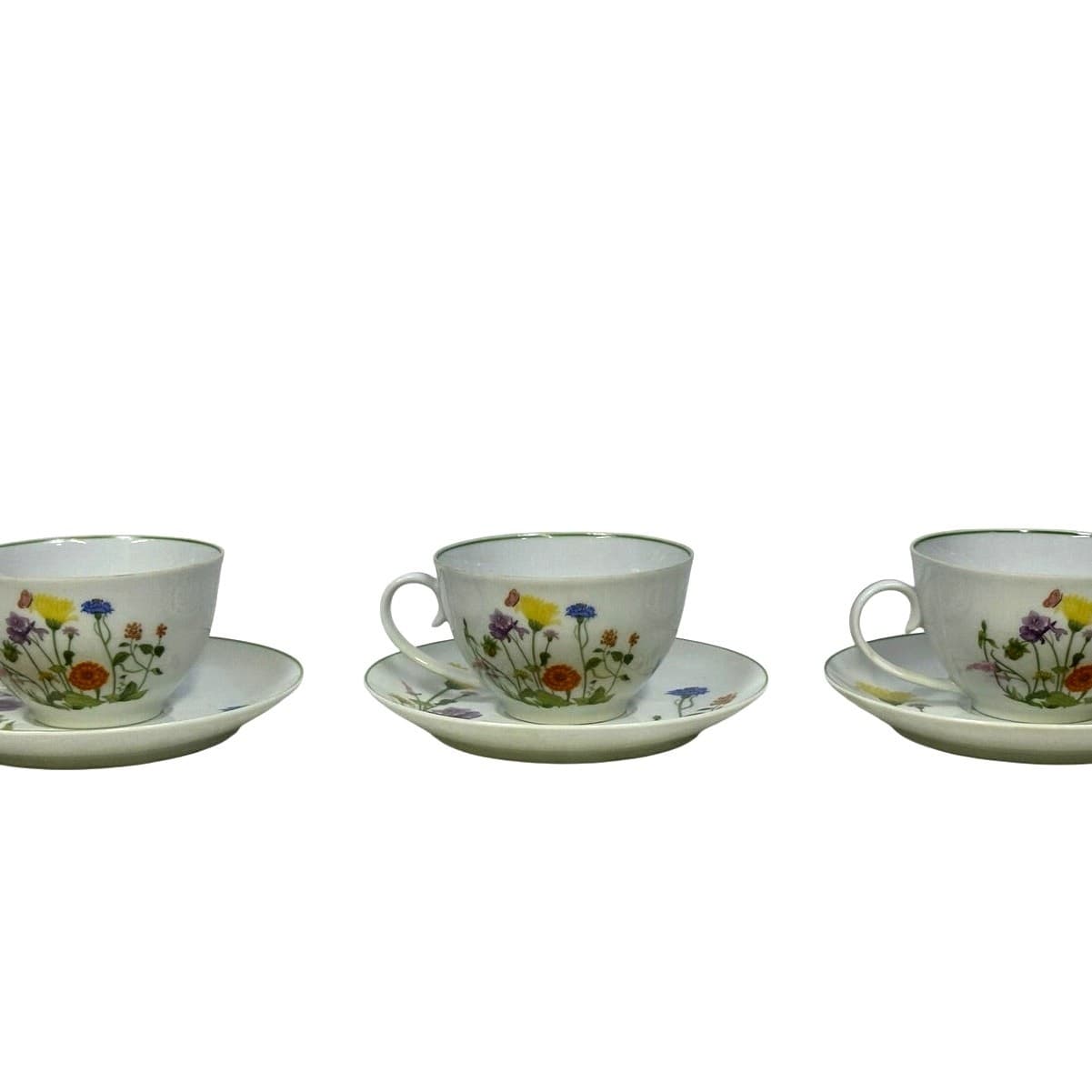 Denby-Langley Retired 1976-1981 'Wonderland' Cup and Saucer-Portugal-Set of 3 - Thumbnail 2