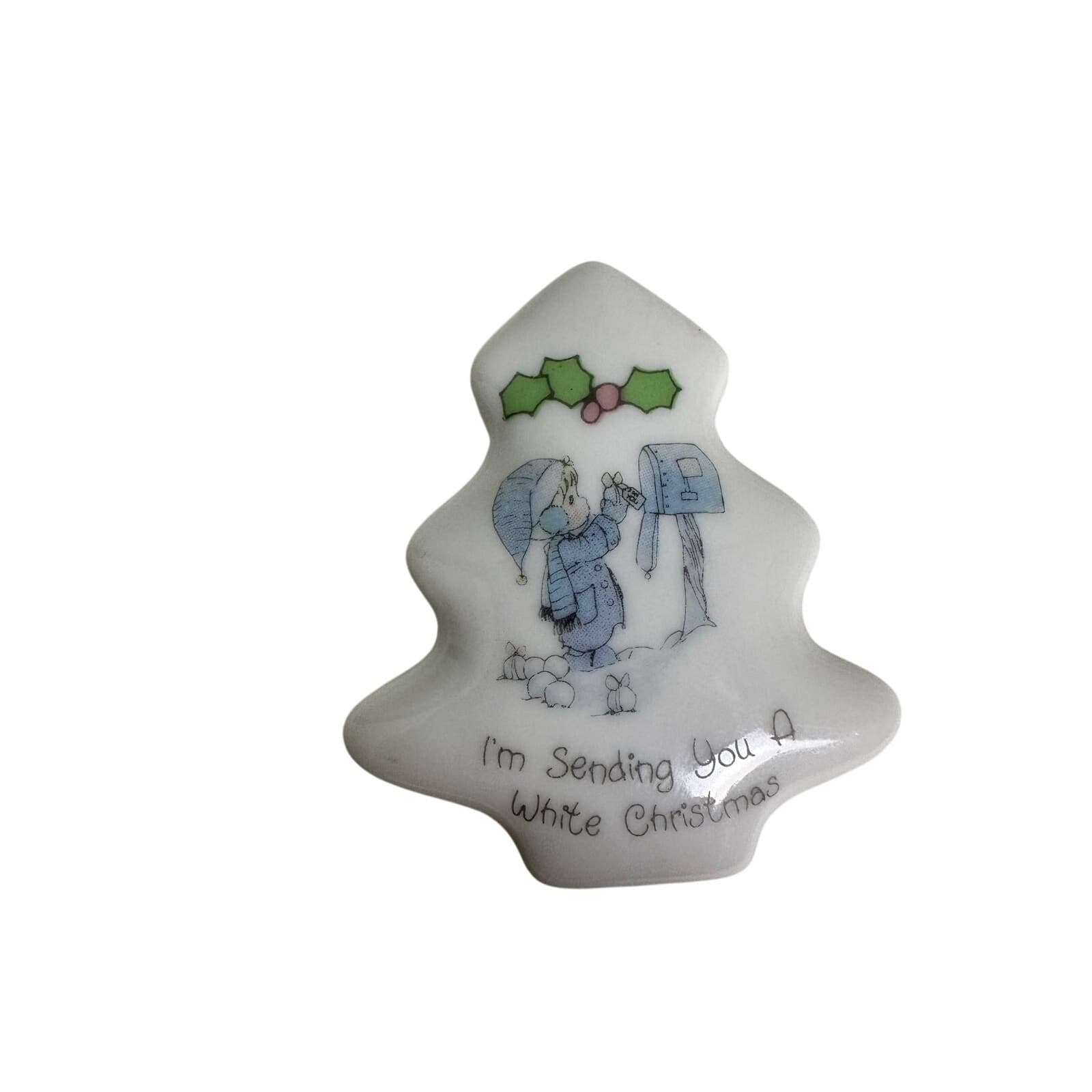 Precious Moments Lot Two 1984 Thimbles & 1990 Christmas Tree Trinket Box - Thumbnail 2