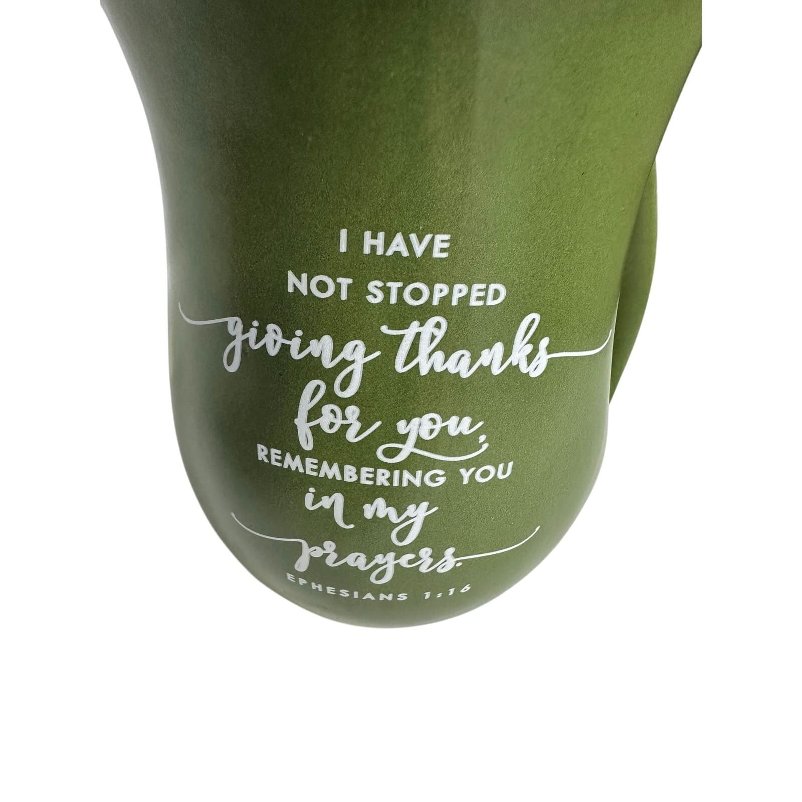 Lighthouse Christian Products “Thankful” Ephesians 1:16 Green Mug - Thumbnail 5