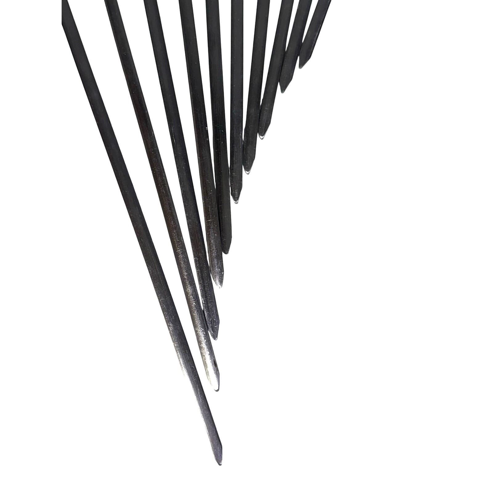 Turkish Shish Kebab Ornate Brass Handled Stainless Steel 13" Skewers-Set of 10 - Thumbnail 5