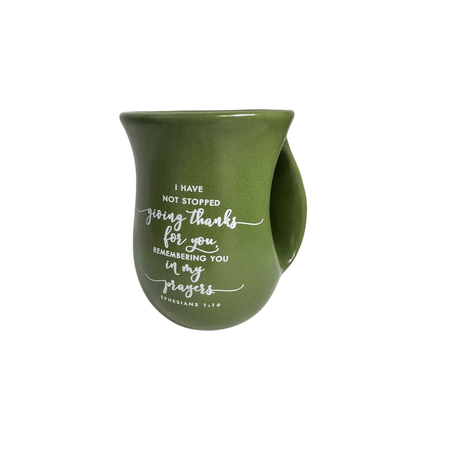 Lighthouse Christian Products “Thankful” Ephesians 1:16 Green Mug - Thumbnail 4