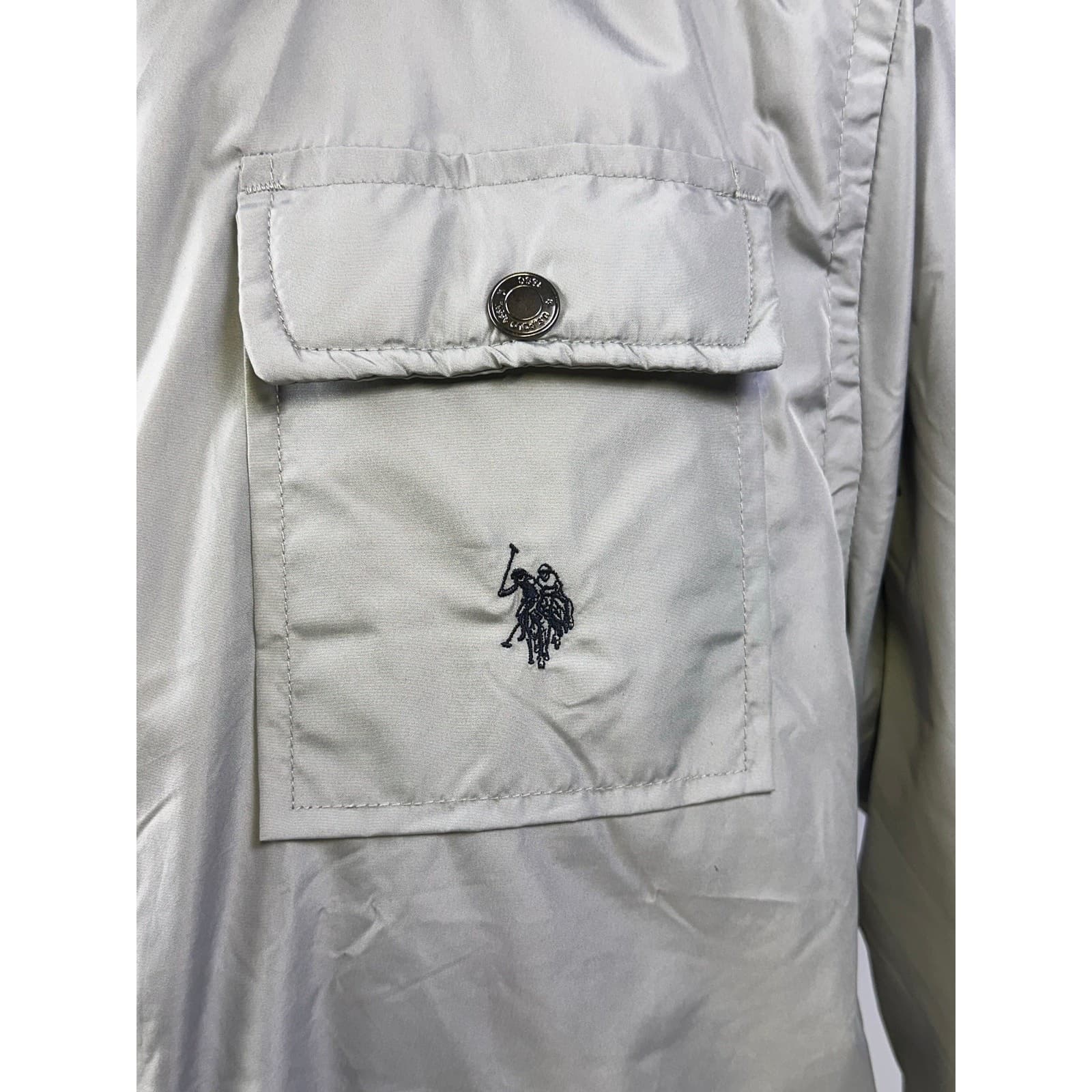 U S Polo Association Insulated Winter Jacket Men's Size Large Gray Navy - Thumbnail 5