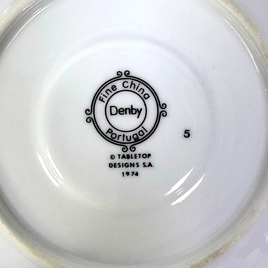 Denby-Langley Retired 1976-1981 'Wonderland' Cup and Saucer-Portugal-Set of 3 - Thumbnail 8