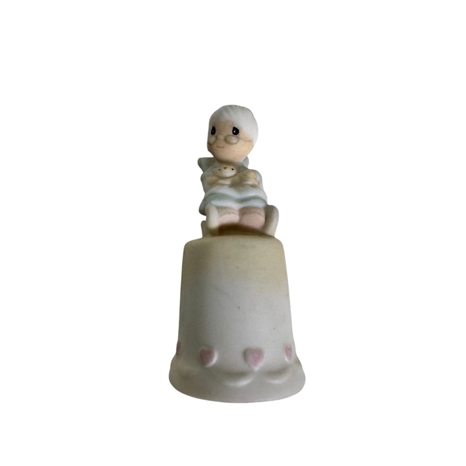 Precious Moments Lot Two 1984 Thimbles & 1990 Christmas Tree Trinket Box - Thumbnail 4
