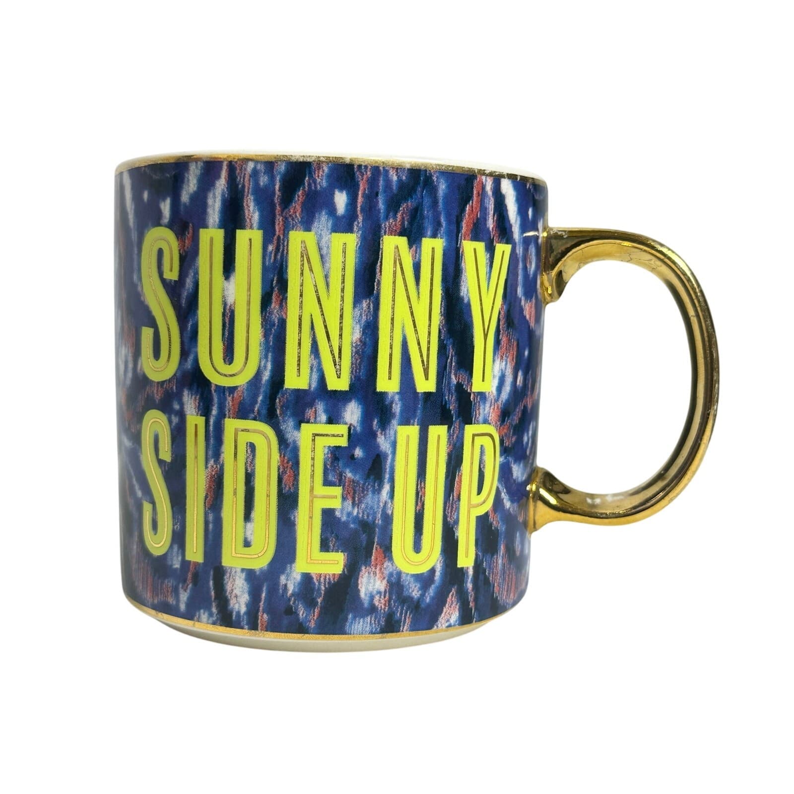 Anthropologie Sunny Side Up Multicolor Mug Cup