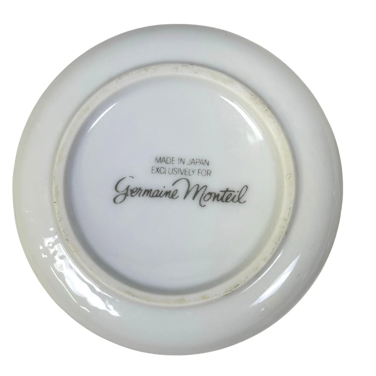 Germaine Monteil Vintage Porcelain Covered Round Trinket Candy Dish Jar - Thumbnail 7