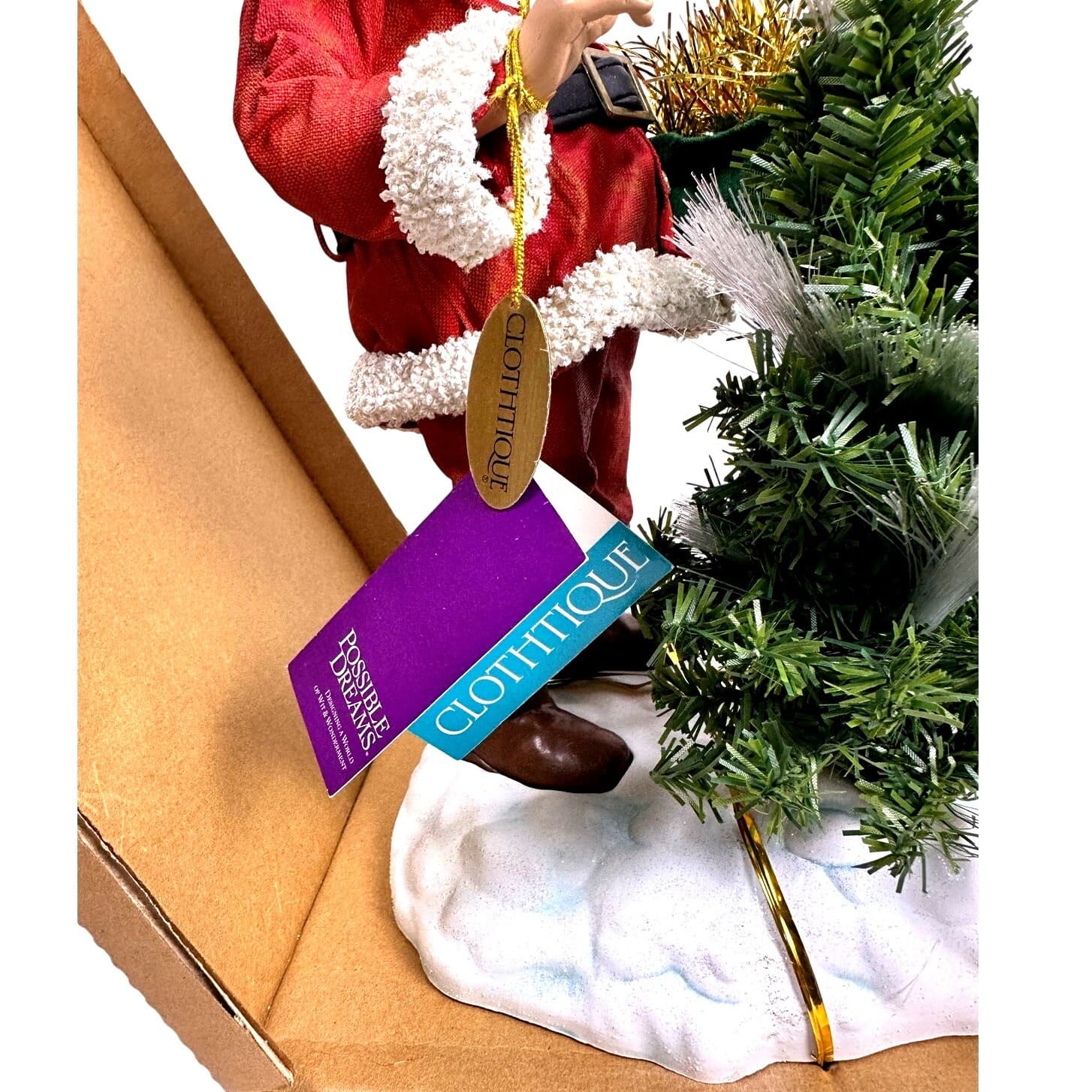 Clothtique Possible Dreams 2000 “Christmas Glow” 15103 Santa Figure-Excellent - Thumbnail 4