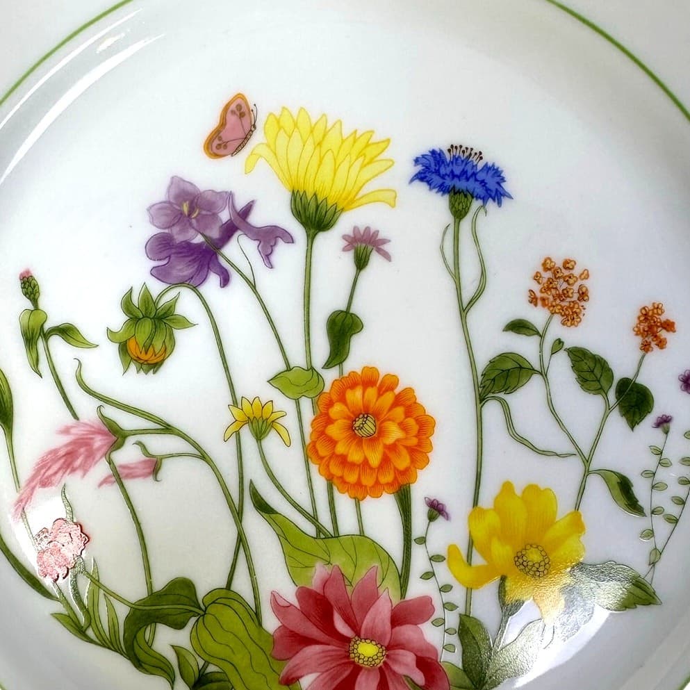 Denby-Langley Retired 1976-1981 'Wonderland' 8" Salad Plates-Portugal-Set of 2 - Thumbnail 2