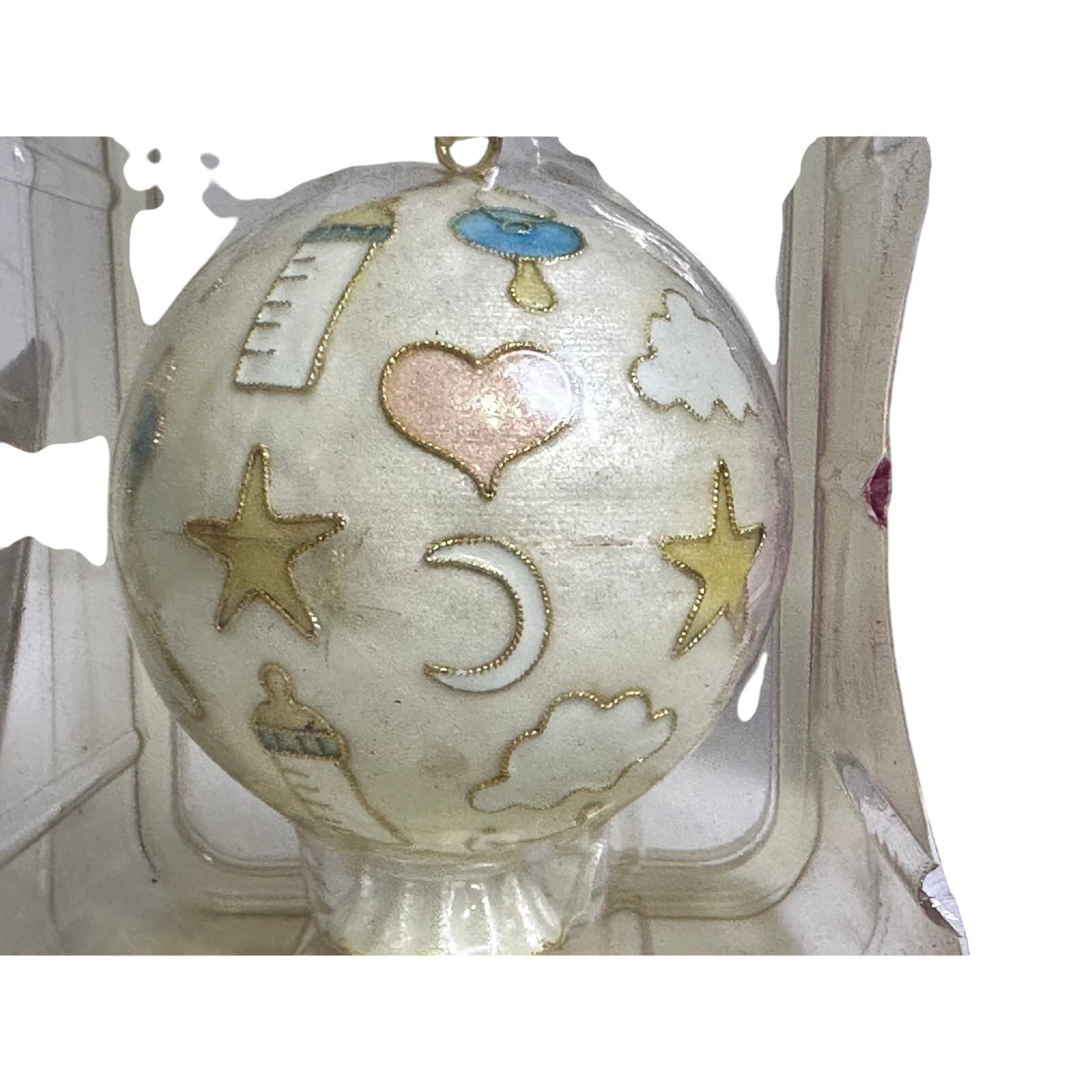 2007 Dillards Expectant Grandma Cloisonné Ornament in Red Velvet Box with Tag - Thumbnail 6