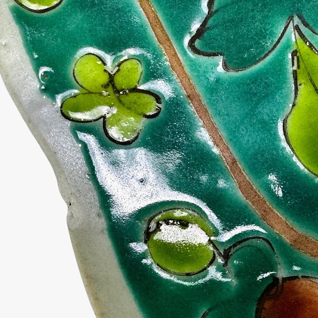 Antique Hand Painted Porcelain 7.5" Trinket-See Description - Thumbnail 8