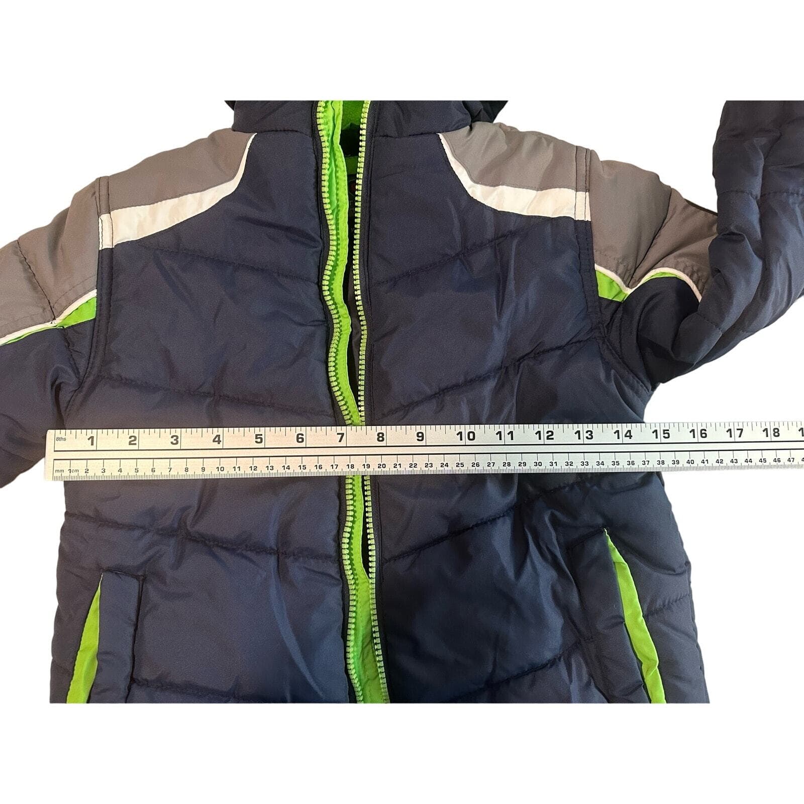 Protection System Boys Bubble Jacket Navy Blue and Green Size 5/6 - Thumbnail 7