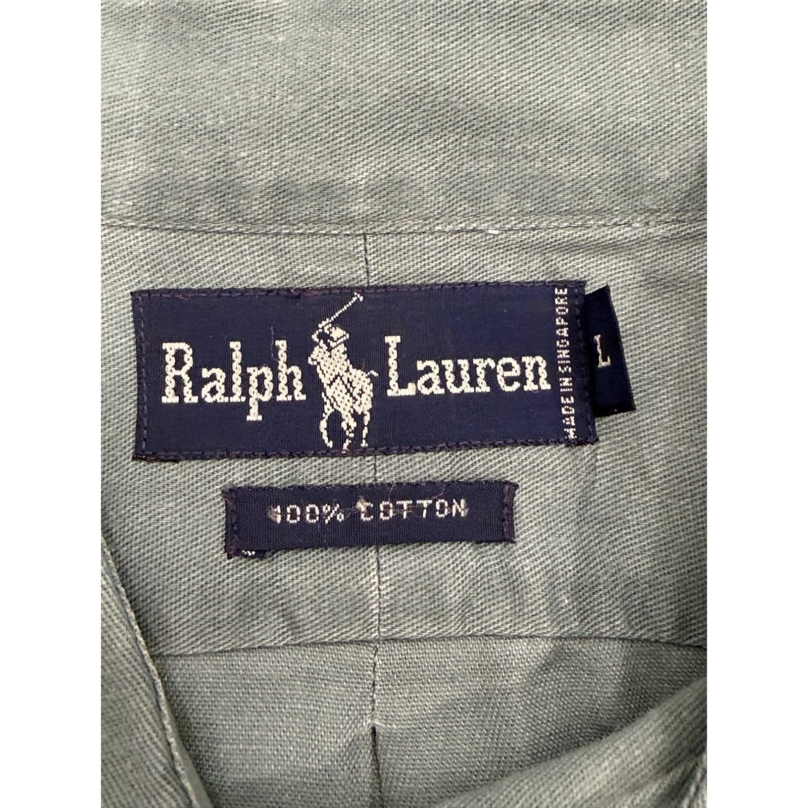 Ralph Lauren Gray Long Sleeve Button-Front Shirt Size Large - Thumbnail 5