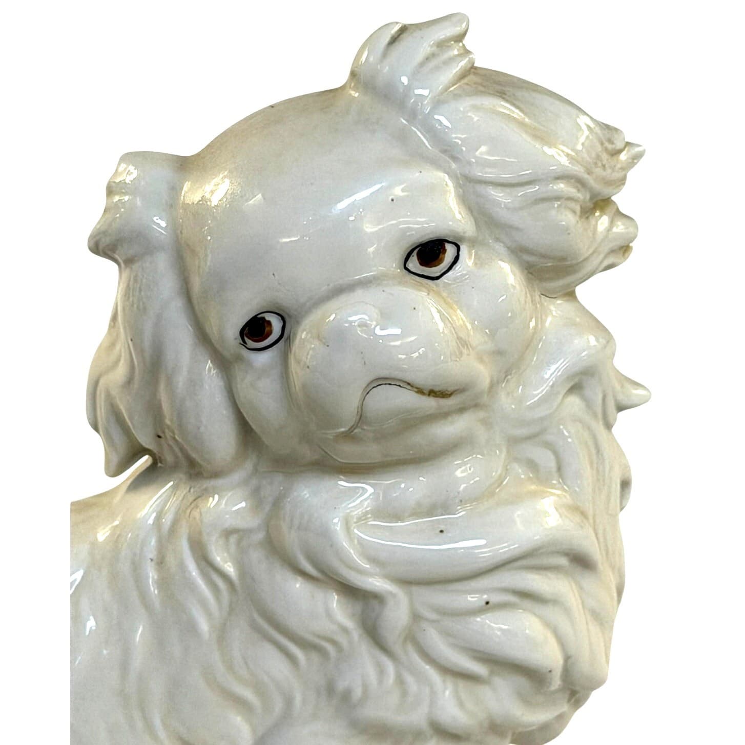 Antique WKC Gräfenthal German Porcelain 6.5" Pekingese Dog Figurine c. 1900-1925 - Thumbnail 4