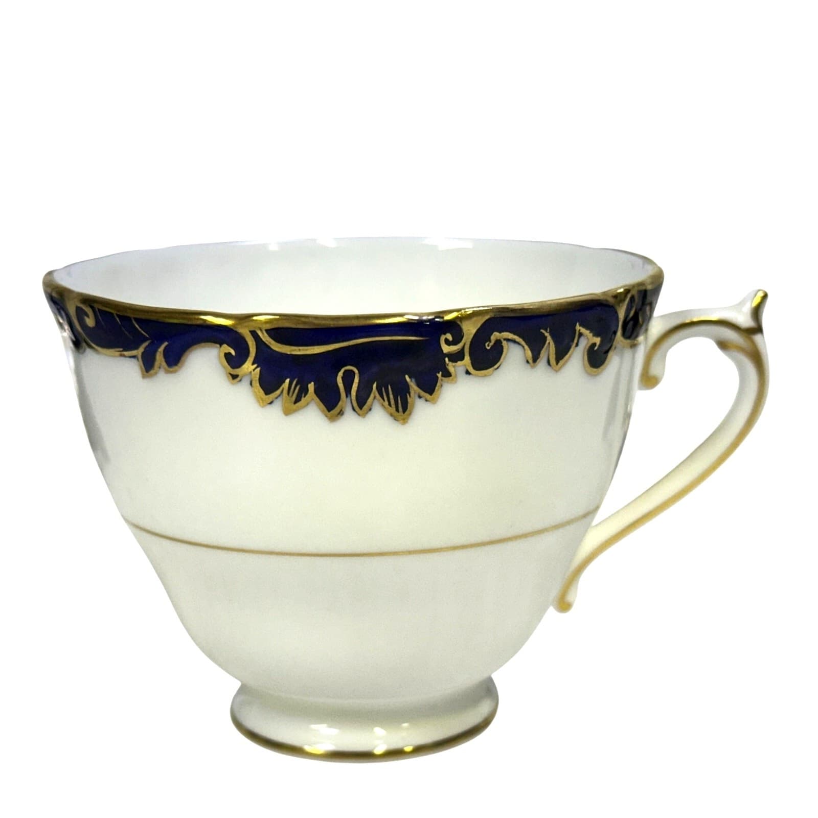 Coalport England 'Admiral Cobalt Blue' 1 Cup/2 Saucers Luxury Gold Accents - Thumbnail 2