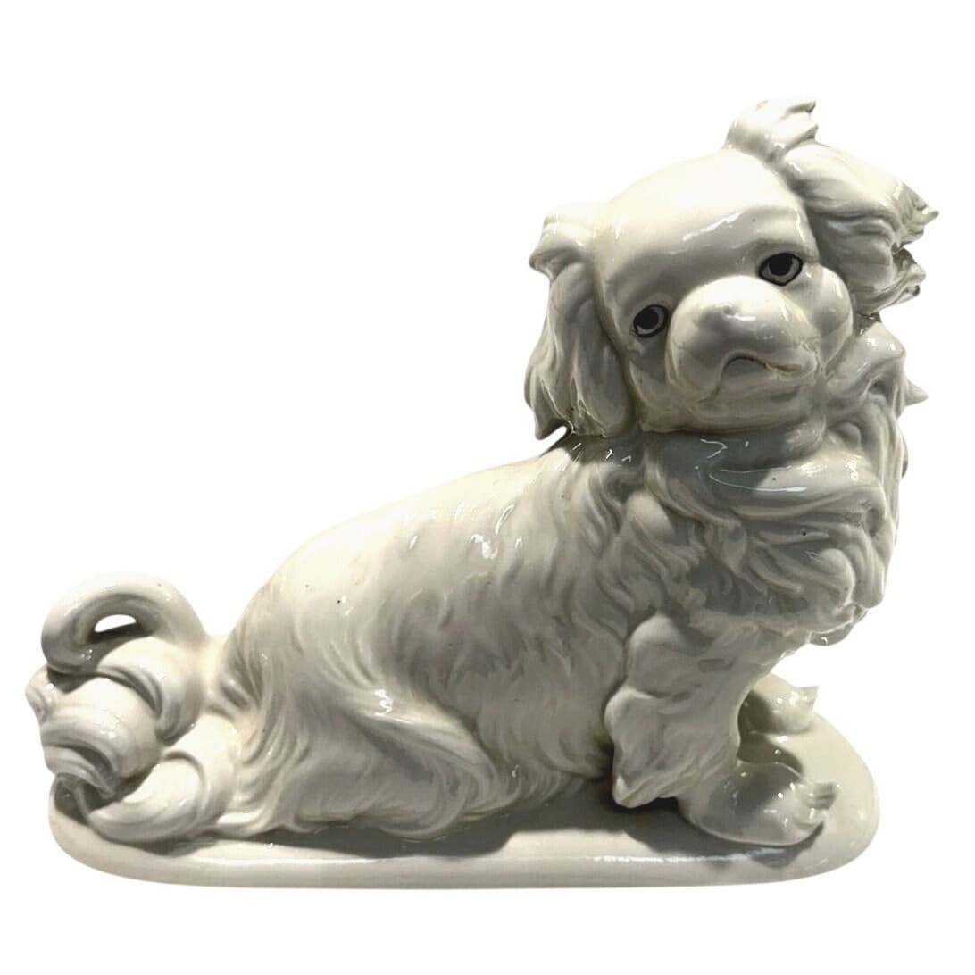 Antique WKC Gräfenthal German Porcelain 6.5" Pekingese Dog Figurine c. 1900-1925 - Thumbnail 7