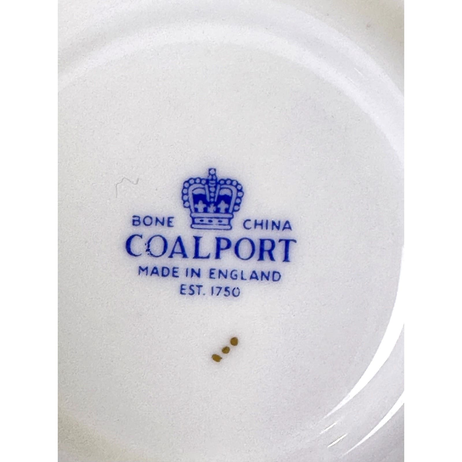 Coalport England 'Admiral Cobalt Blue' 1 Cup/2 Saucers Luxury Gold Accents - Thumbnail 7